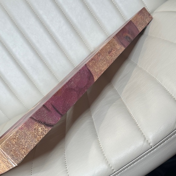 Floral Canvas Wall Art Mauve & Golden NWOT Hanging Wall Art - Picture 9 of 16